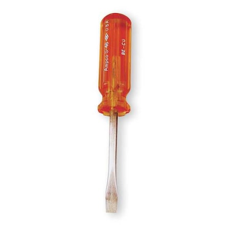 Nonsparking Screwdriver Slotted 5/16x6In by USA Ampco Screwdrivers