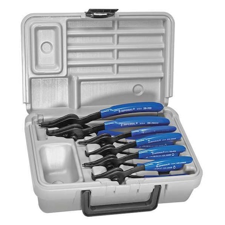 Retaining Ring Plier Set 0 90 Deg 6 pcs. Type IR 090K by USA Imperial Retaining & Lock Ring Pliers