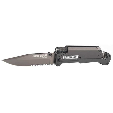Survival Knife Serrated Edge 8 5/8in.L by USA Brite Strike Multi tool Pliers