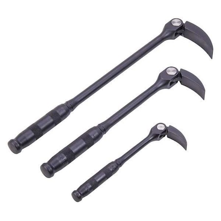 Pry Bar Set 3 pcs. Steel 5/8in.W by USA Proto Nail Pullers Wrecking & Pry Bars