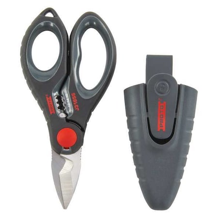 Electricians Scissors Black 6 7/64in.L by USA Proto Snips Shears & Scissors