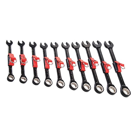 Ratcheting Wrench Set Pieces 10 Type JSCRM 10S TT by USA Proto Ratcheting Wrench Sets