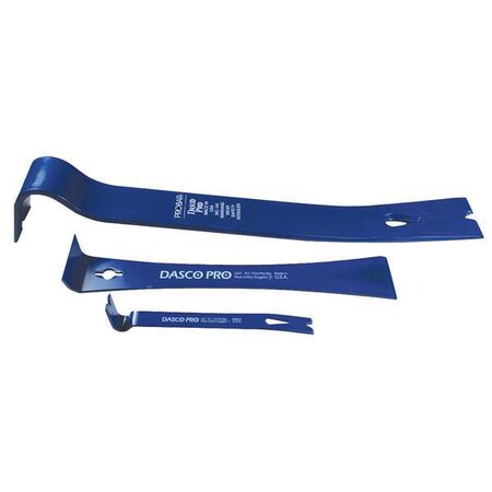Pry Bar Set 3 Pieces High Carbon Steel by USA Dasco Pro Nail Pullers Wrecking & Pry Bars