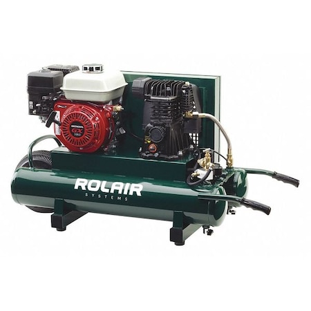 Portable Gas Air Compressor 9 gal. 5.5HP by USA Rolair Portable Gas Air Compressors