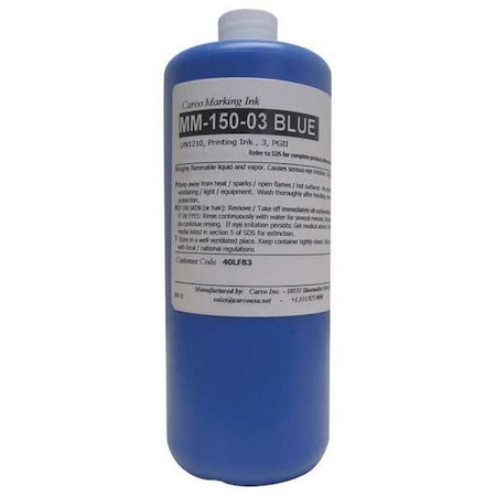 Marking Ink Pigment Blue 30 to 60 sec Min. Qty 4 by USA Carco Ink Markers