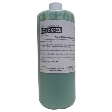 Marking Ink Pigment Green 15 to 20 min . Qty 4 by USA Carco Ink Markers