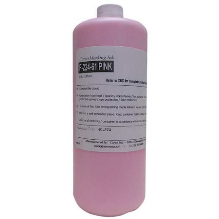 Marking Ink Pigment Pink 15 to 20 min . Qty 4 by USA Carco Ink Markers