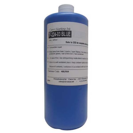 Marking Ink Pigment Blue 15 to 20 min . Qty 4 by USA Carco Ink Markers