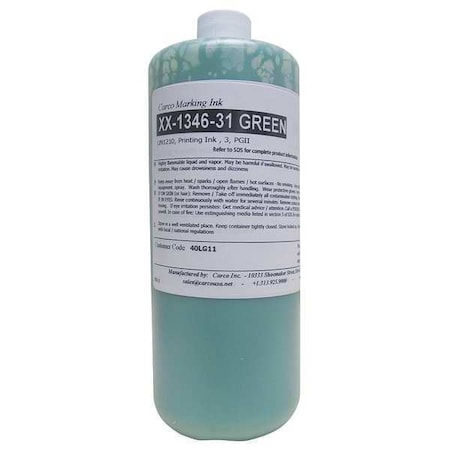 Marking Ink Pigment Green 10 to 15 sec Min. Qty 4 by USA Carco Ink Markers