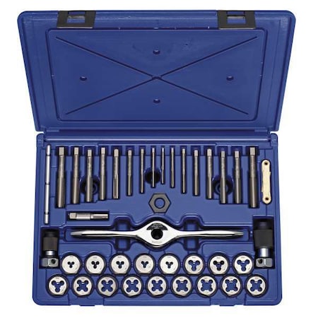 Tap and Die Set 40 pc Carbon Type 1835092 by USA Irwin Hanson Tap & Die Sets
