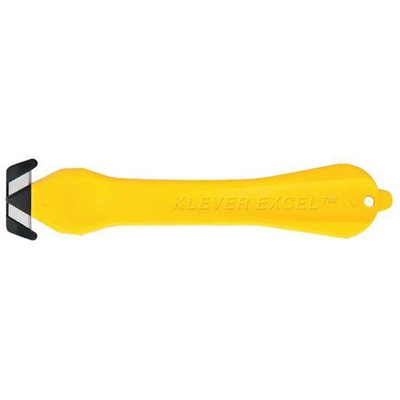 Safety Cutter Disposable 7in Yellow PK10 by USA Klever Utility Knives