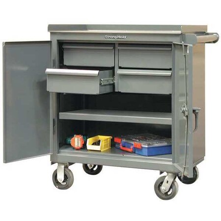 Cmbntn Tol Chst/Cbnt 36 in.W 24 in.D Gry by USA Strong Hold Tool Chest & Side Cabinets