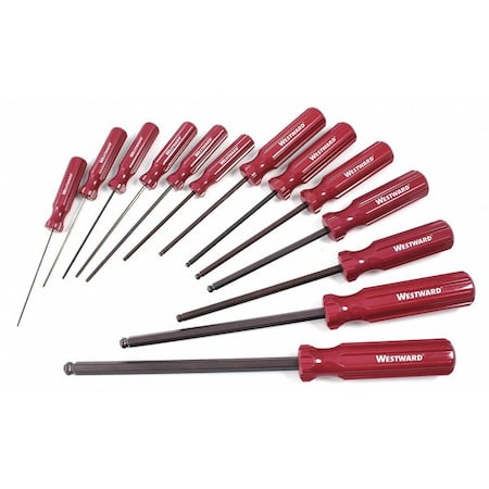 Ball End Hex Key Set Pieces 13 S17 Type 40WZ32 by USA Westward Hex Key Sets