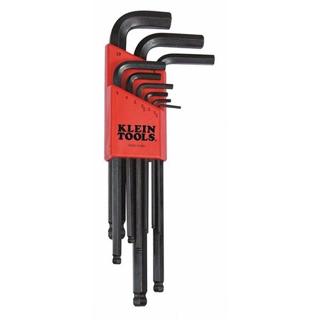 9 Piece Ball End Hex Key Caddy Set by USA Klein Hex Key Sets