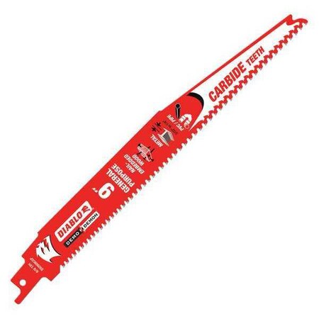 Reciprocating Saw Blade 9" L x 1" H by USA Diablo Reciprocating Power Saw Blades