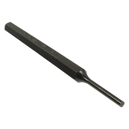 Pin Punch 4 3/4in L 1/8in Tip Steel BO by USA Mayhew Hand Held Punches