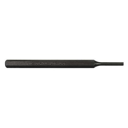 Pin Punch 5in L 5/32in Tip Steel BO by USA Mayhew Hand Held Punches