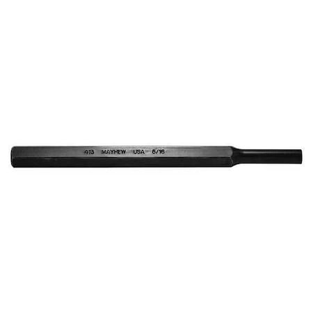 Pin Punch 6in L 5/16in Tip Steel BO by USA Mayhew Hand Held Punches