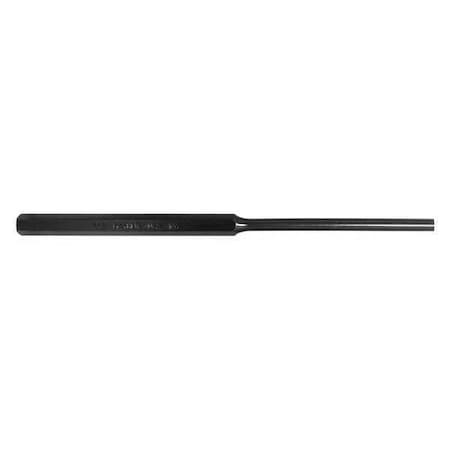 Pin Punch 8in L 1/4in Tip Steel BO by USA Mayhew Hand Held Punches