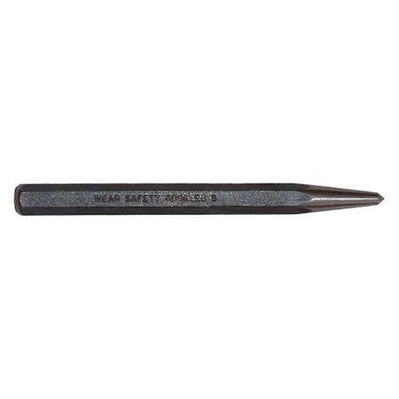 Prick Punch 5in L 3/8in Tip Steel BO by USA Mayhew Hand Held Punches
