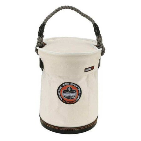 Plastic Bottom Bucket with Top White Type 5734T by USA Arsenal Tool Chest & Side Cabinets