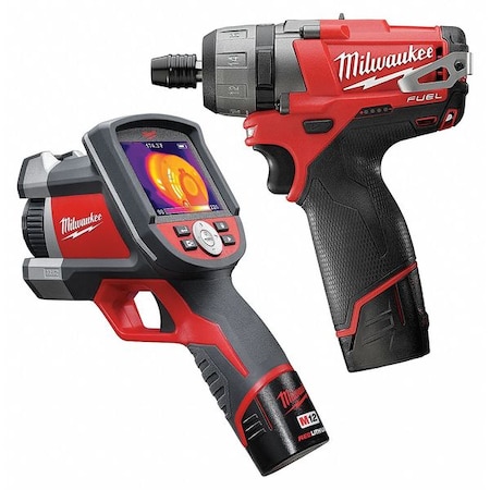 Cordless Combo Kit 12.0 V 2 Tools 2 Batt by USA Milwaukee Cordless Power Tool Combination Kits