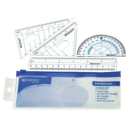 Math Tool Set Plastic 8 in. L by USA Westcott Rulers & Straight Edges