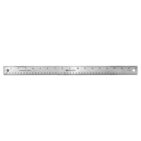 Ruler Stainless Steel 18 In. by USA Westcott Rulers & Straight Edges