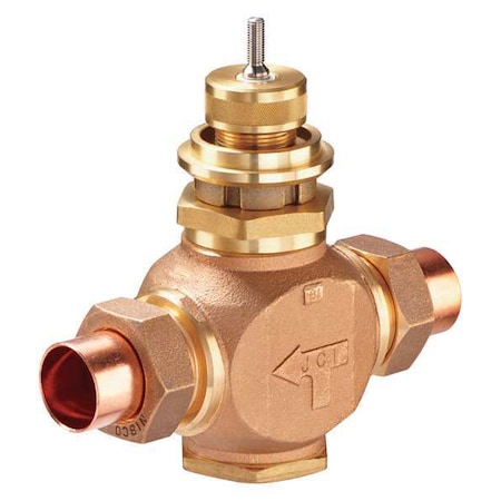 Globe Valve 2-Way NO 1-1/2 In Union by Johnson in US