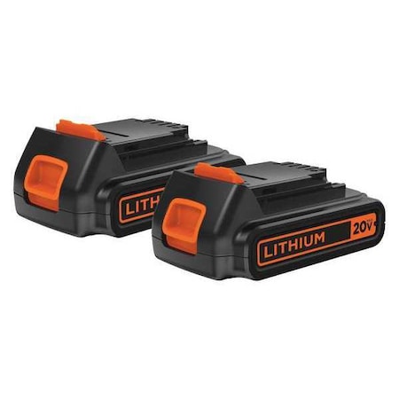 Battery Pack 2 20V LiIon Min. Qty 4 by USA Black & Decker Cordless Power Tool Accessories