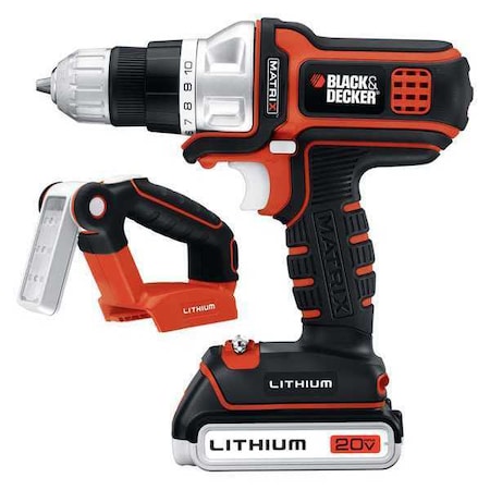 Drill/Driver/Flashlight 20V Min. Qty 2 by USA Black & Decker Cordless Hammer Drills