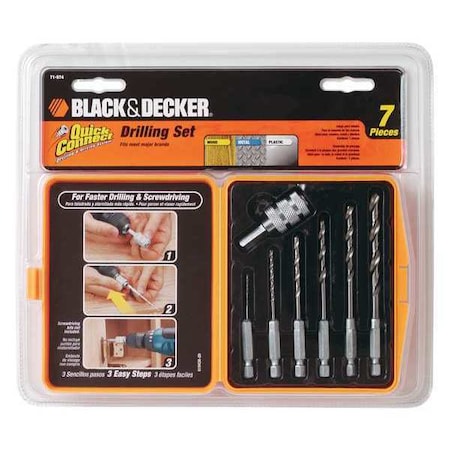 Quick Connect Set 7 pcs. Min. Qty 4 by USA Black & Decker Masonry Drill Bits