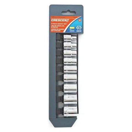 SAE Socket Set 9 pc. 3/8in Drive 12 pt. by USA Crescent Socket Sets