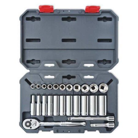 Drive Wrench Tool Set 25 pc. 3/8in by USA Crescent General Hand Tool Kits