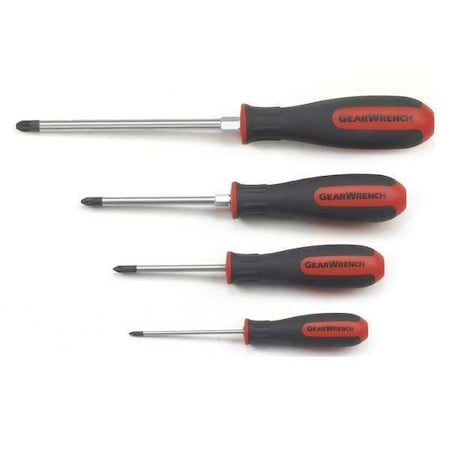 Dual Material Screwdriver Set 4pc by USA Gearwrench Screwdrivers