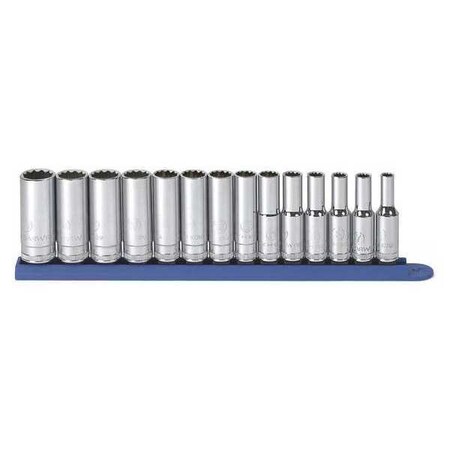 Socket drive12pt Stndr metric 14pc 3/8in by USA Gearwrench Sockets