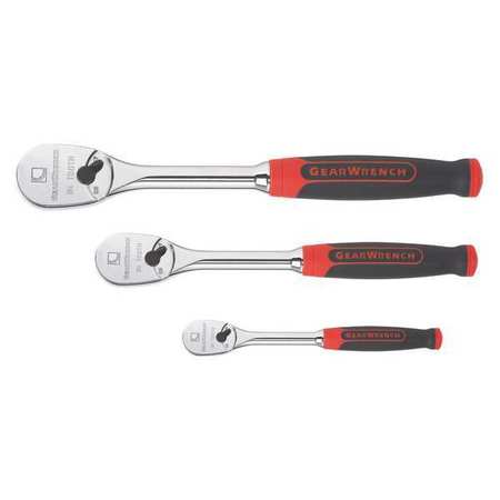Gearwrench Ratchet Set 3 pc. Cushion Grip 84 Tooth Type 81207F Technical Info