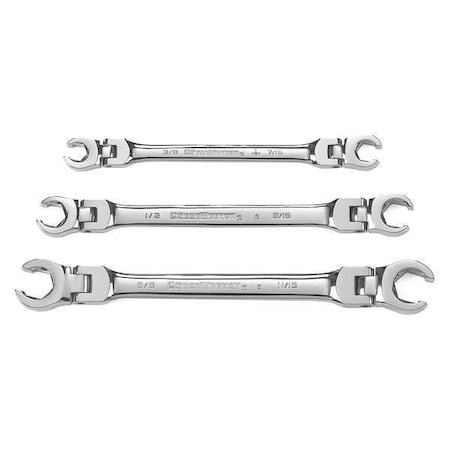 Flex Flare Nut Wrench Set SAE 3 pc. by USA Gearwrench Flare Nut Wrenches