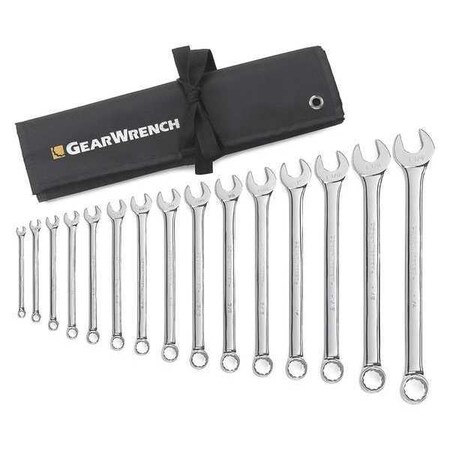 Comb Non ratcheting Wrench Set 15pc sae Type 81918 by USA Gearwrench Combination Wrench Sets