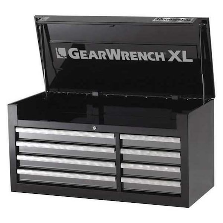 42" 8 Drawer Chest XL Series Black/Silver by USA Gearwrench Tool Chest & Side Cabinets