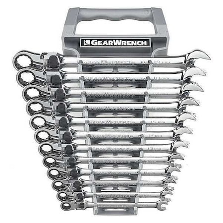 Combination Ratcheting Wrench 12pc Metric Type 85698 by USA Gearwrench Ratcheting Wrenches