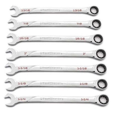 Combination Ratcheting Wrench 7pc XL SAE by USA Gearwrench Ratcheting Wrenches