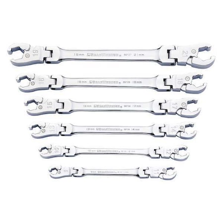 Metric Ratchetng FlexFlare NutWrench 6pc by USA Gearwrench Flare Nut Wrenches