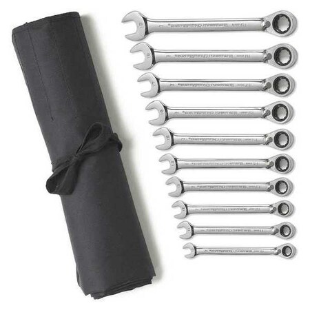 Combination Ratcheting Wrench 10pc Metric Type 9601RN by USA Gearwrench Ratcheting Wrenches