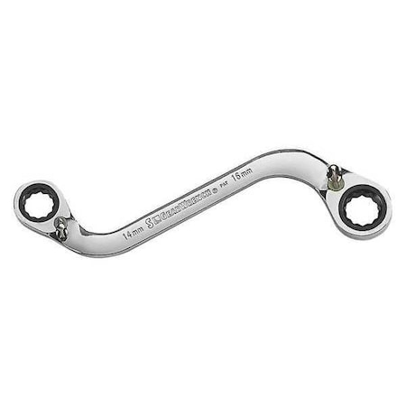 Ratcheting Wrench 14mm x 16mm S Shaped by USA Gearwrench Ratcheting Wrenches
