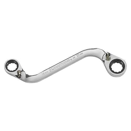 Ratcheting Wrench 19mm x 22mm S Shaped by USA Gearwrench Ratcheting Wrenches