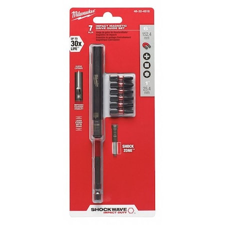 Drive Guide 1/4" Hex Shank Sz Magnetic Type 48 32 4518 by USA Milwaukee Fastening Tool Accessories