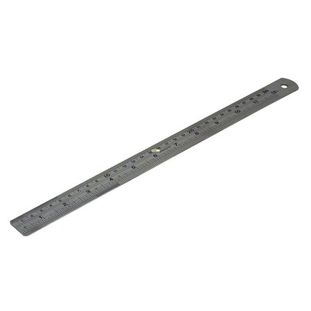 Steel Rule 12" L SS Hang Hole Hook PK5 by USA Detectamet Rulers & Straight Edges