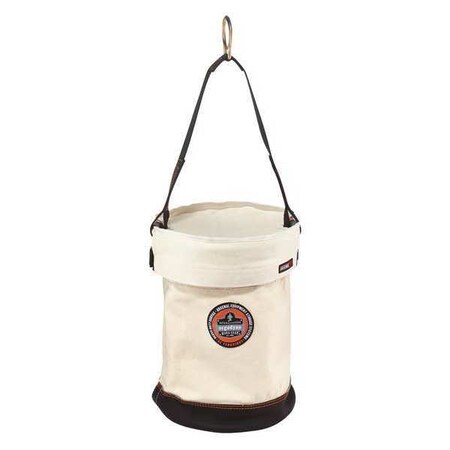 White Canvas Leather Bottom Bucket Top by USA Arsenal Soft Sided Tool Storage Products