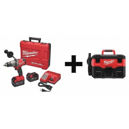 Cordless Combo Kit 18.0 V 2 Tools 2 Batt Type 2704 22 0880 20 by USA Milwaukee Cordless Power Tool Combination Kits